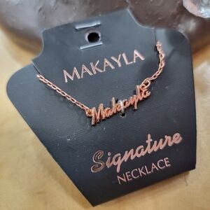 MAKAYLA Personalized Necklace In Rose Gold